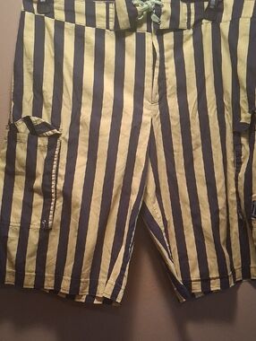 Burberry Striped Navy and Yellow Summer Bathing Trunks L